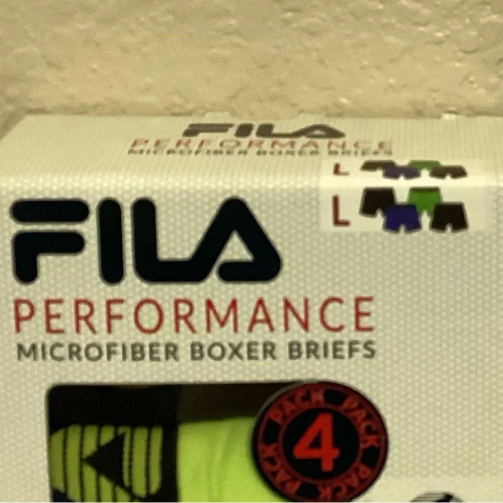 Fila 4 Pack Performance Microfiber Boxer Briefs